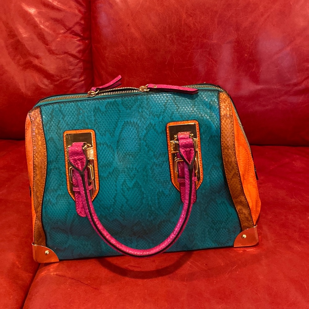 Also Multi Colored Snake Pattern Purse - image 1